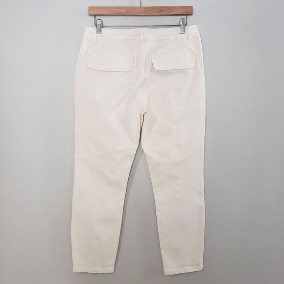 Nanette Lepore Size 10 Cream Capris Pants - Picture 2 of 8